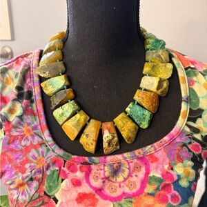 Vibrant Stone Necklace with Earthy Tones